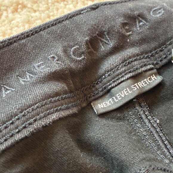 American Eagle Kick Boot Stretch Black Jeans Pants - Picture 3 of 11